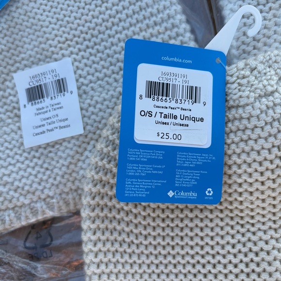 Columbia Cream Knit Beanie New with tags! - Picture 9 of 9